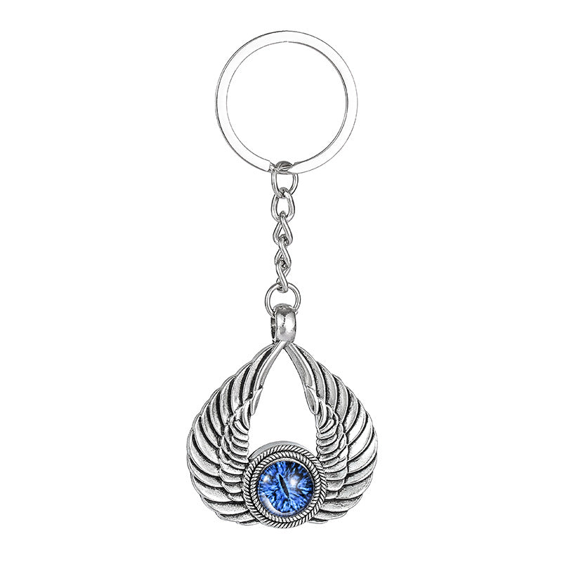 Wholesale Angel Wings Demon Eyes Zinc Alloy Keychain